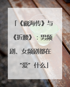 《藏海传》与《折腰》：男频剧、女频剧都在“爱”什么