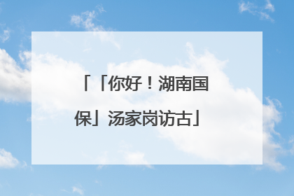 「你好！湖南国保」汤家岗访古