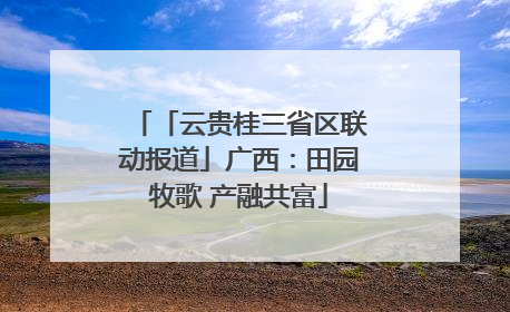 「云贵桂三省区联动报道」广西：田园牧歌 产融共富