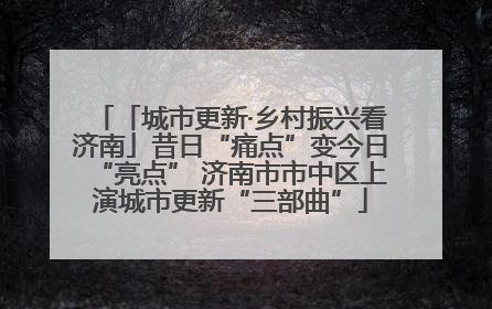 「城市更新·乡村振兴看济南」昔日“痛点”变今日“亮点” 济南市市中区上演城市更新“三部曲”