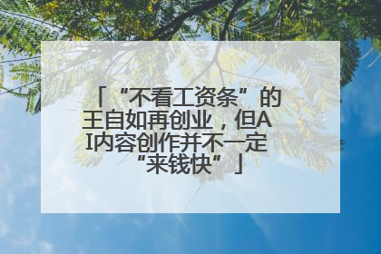 “不看工资条”的王自如再创业，但AI内容创作并不一定“来钱快”