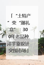 “土特产”变“潮礼盒”：300年老品种洋芋靠设计突围市场