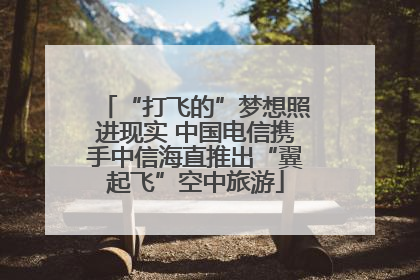 “打飞的”梦想照进现实 中国电信携手中信海直推出“翼起飞”空中旅游