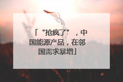“抢疯了”，中国能源产品，在邻国需求暴增