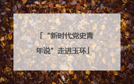 “新时代党史青年说”走进玉环