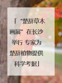 “楚辞草木画展”在长沙举行 专家为楚辞植物提供科学考据