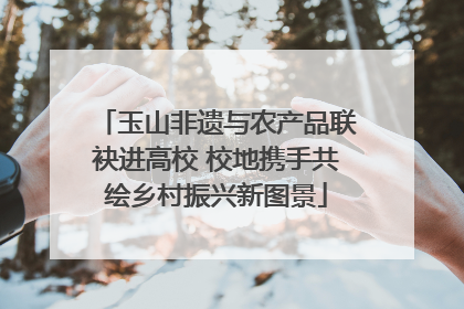 玉山非遗与农产品联袂进高校 校地携手共绘乡村振兴新图景