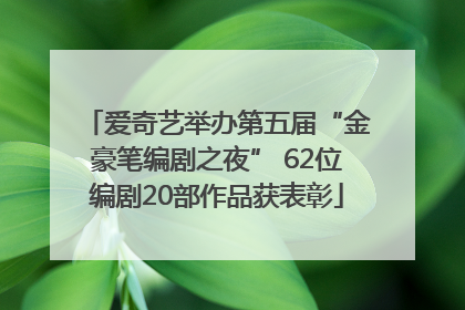 爱奇艺举办第五届“金豪笔编剧之夜” 62位编剧20部作品获表彰
