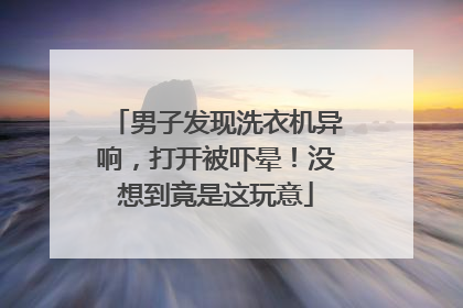 男子发现洗衣机异响，打开被吓晕！没想到竟是这玩意