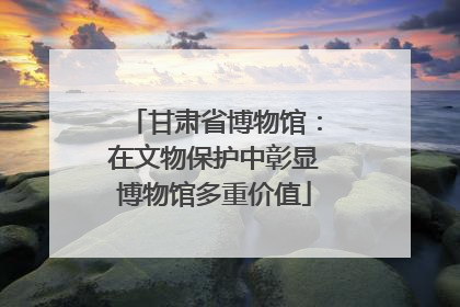 甘肃省博物馆：在文物保护中彰显博物馆多重价值