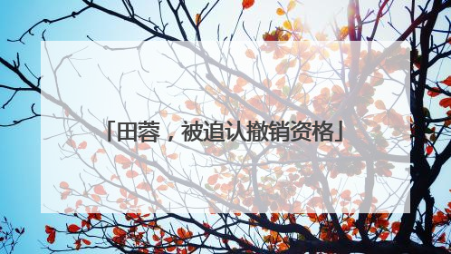 田蓉，被追认撤销资格