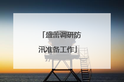 盛蕾调研防汛准备工作