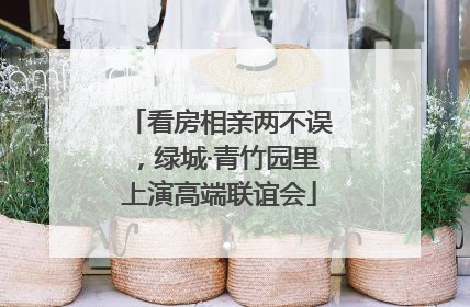 看房相亲两不误，绿城·青竹园里上演高端联谊会