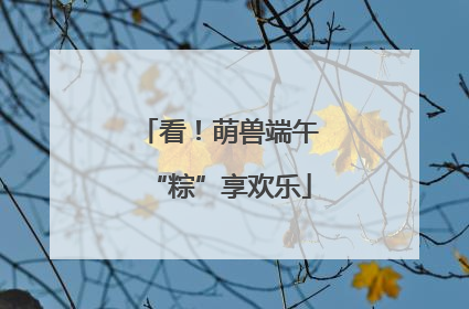 看！萌兽端午“粽”享欢乐