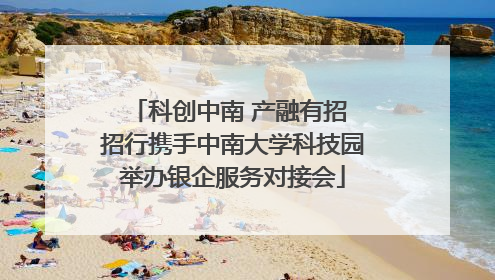 科创中南 产融有招 招行携手中南大学科技园举办银企服务对接会