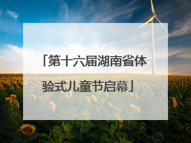 第十六届湖南省体验式儿童节启幕