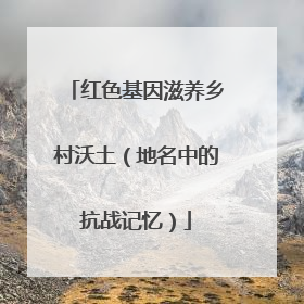 红色基因滋养乡村沃土（地名中的抗战记忆）