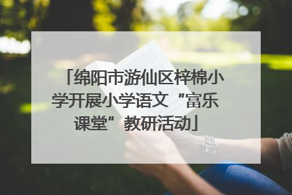 绵阳市游仙区梓棉小学开展小学语文“富乐课堂”教研活动