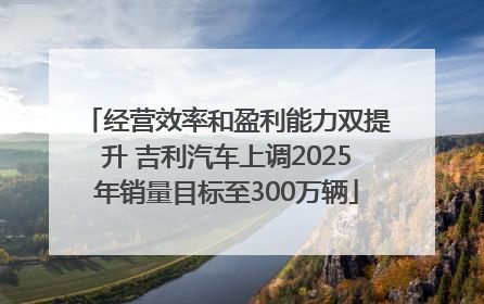 经营效率和盈利能力双提升 吉利汽车上调2025年销量目标至300万辆