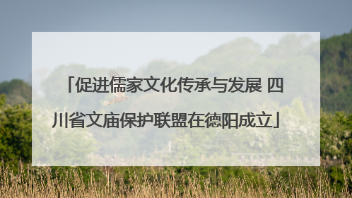 促进儒家文化传承与发展 四川省文庙保护联盟在德阳成立