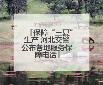 保障“三夏”生产 河北交警公布各地服务保障电话