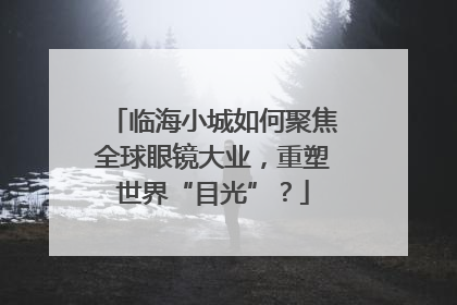 临海小城如何聚焦全球眼镜大业，重塑世界“目光”？