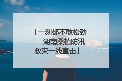 一刻都不敢松劲——湖南桑植防汛救灾一线直击