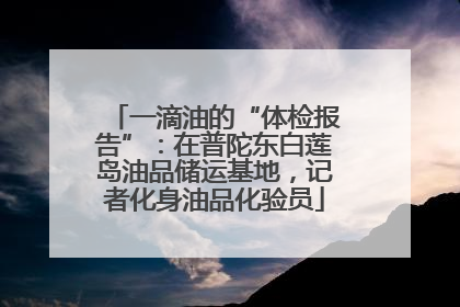 一滴油的“体检报告”：在普陀东白莲岛油品储运基地，记者化身油品化验员