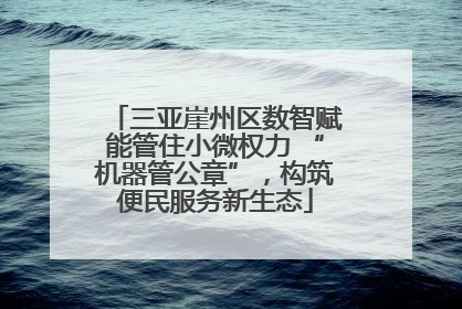 三亚崖州区数智赋能管住小微权力 “机器管公章”，构筑便民服务新生态