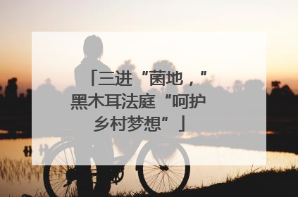 三进“菌地，”黑木耳法庭“呵护乡村梦想”