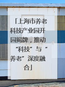 上海市养老科技产业园开园揭牌，推动“科技”与“养老”深度融合
