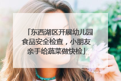 东西湖区开展幼儿园食品安全检查，小朋友亲手给蔬菜做快检