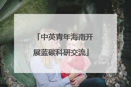 中英青年海南开展蓝碳科研交流