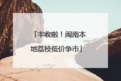 丰收啦！闽南本地荔枝低价争市