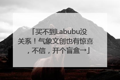 买不到Labubu没关系！气象文创也有惊喜，不信，开个盲盒→