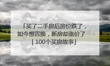买了二手房后房价跌了，如今想置换，新房却涨价了｜100个买房故事