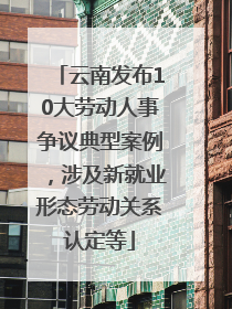 云南发布10大劳动人事争议典型案例，涉及新就业形态劳动关系认定等