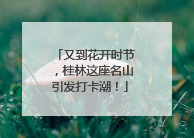 又到花开时节，桂林这座名山引发打卡潮！