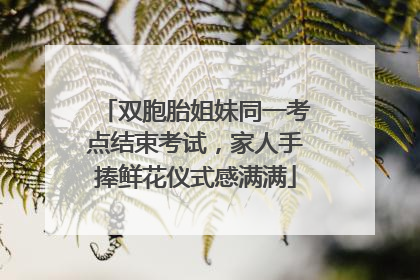 双胞胎姐妹同一考点结束考试，家人手捧鲜花仪式感满满