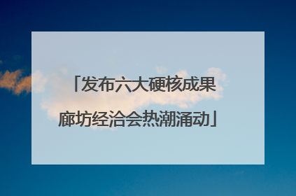 发布六大硬核成果 廊坊经洽会热潮涌动