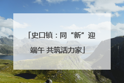 史口镇：同“新”迎端午 共筑活力家