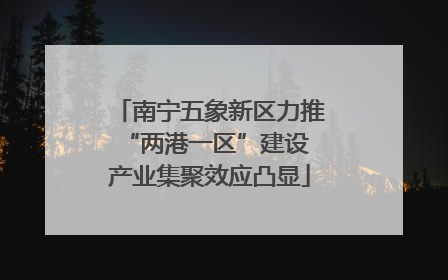 南宁五象新区力推“两港一区”建设 产业集聚效应凸显