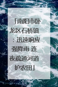 南阳市卧龙区石桥镇：迅速响应强降雨 连夜疏通河道护农田