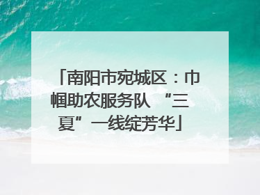 南阳市宛城区：巾帼助农服务队 “三夏”一线绽芳华