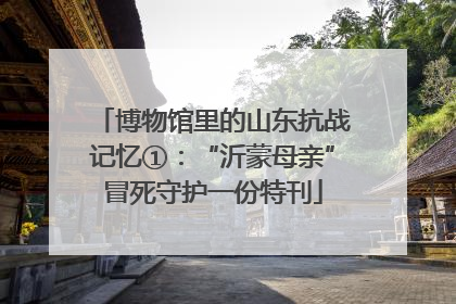 博物馆里的山东抗战记忆①：“沂蒙母亲”冒死守护一份特刊