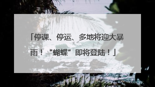 停课、停运、多地将迎大暴雨！“蝴蝶”即将登陆！