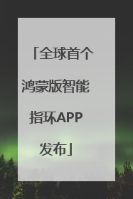 全球首个鸿蒙版智能指环APP发布