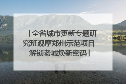 全省城市更新专题研究班观摩郑州示范项目 解锁老城焕新密码