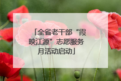 全省老干部“霞映江源”志愿服务月活动启动