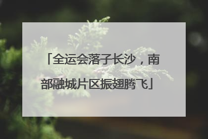 全运会落子长沙，南部融城片区振翅腾飞
